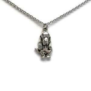 🐶 Basset Hound Dog Necklace Tibetan Silver charm Stainless Steel chain 4for$20